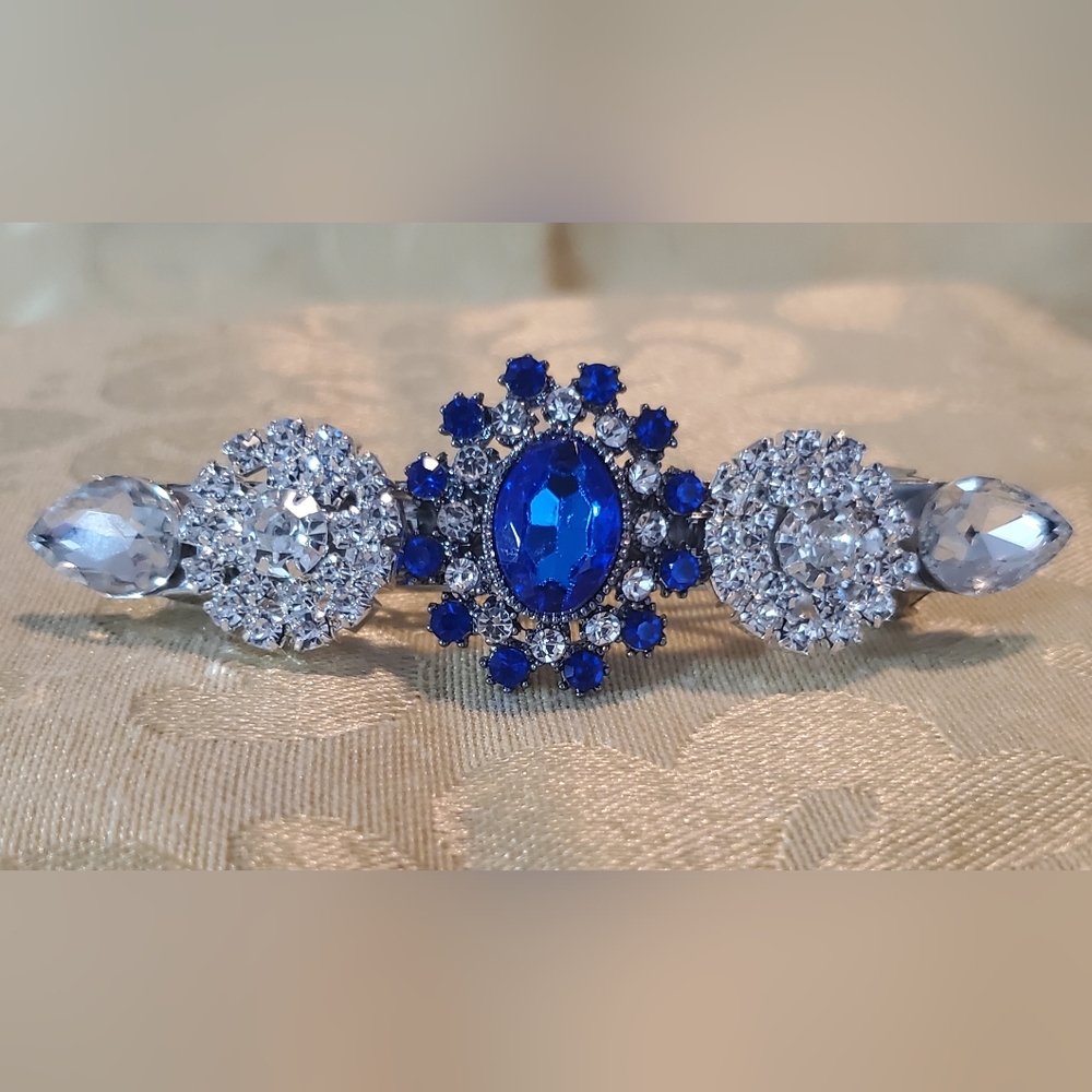 Sapphire Blue Jeweled Barrett